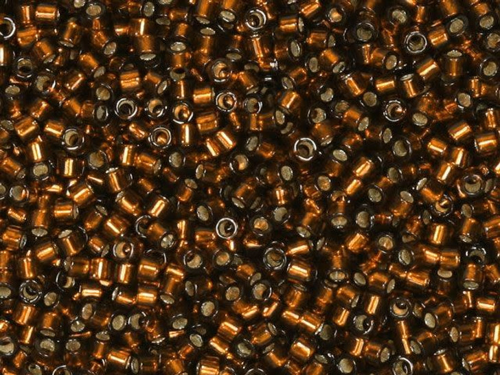 Miyuki 11/0 Trans Silver-Lined Smoked Topaz Delica Seed Beads 2.5-Inch Tube