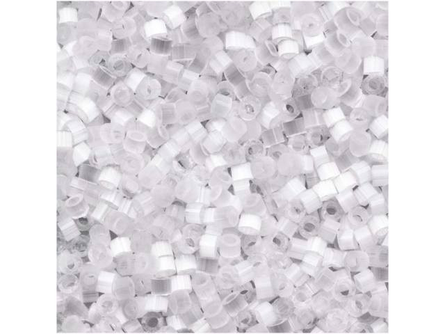 Miyuki 11/0 White Satin Delica Seed Beads 2.5-Inch Tube