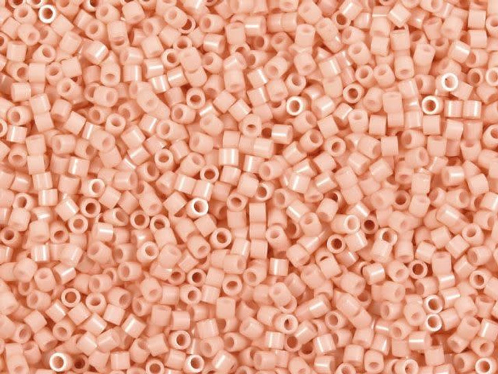 Miyuki 15/0 Opaque Pearl Light Peachy Coral Delica Seed Beads 2.5-Inch Tube