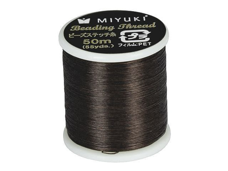 Miyuki Nylon Beading Thread B, Brown (50 meter spool)