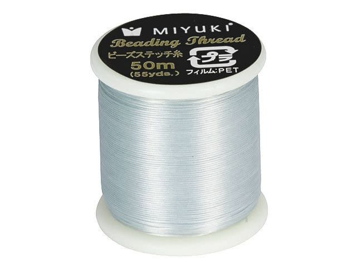 Miyuki Nylon Beading Thread B, Silver (50 meter spool)