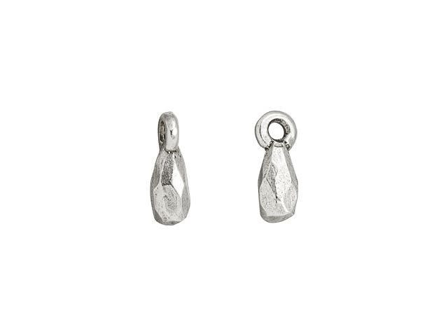 Nunn Design Antique Silver-Plated Pewter Faceted Bead Drop Charm