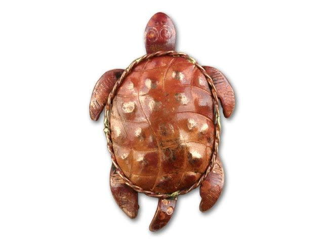 Patricia Healey Copper Sea Turtle Pendant
