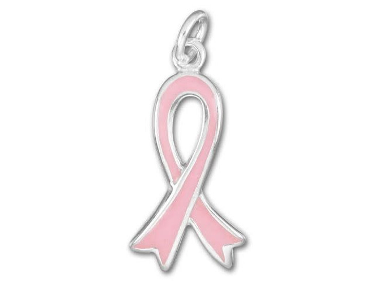 Pink Enamel Breast Cancer Ribbon