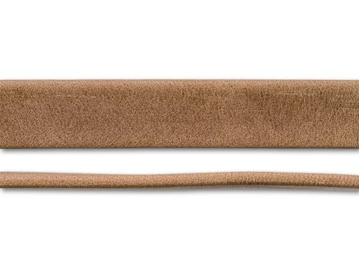 Regaliz 10mm Matte Saddle Brown Arizona Flat Leather by the Inch