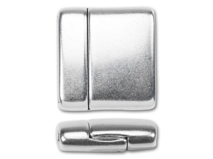 Regaliz 22 x 23mm Antique Silver-Plated Large Magnetic Clasp Set