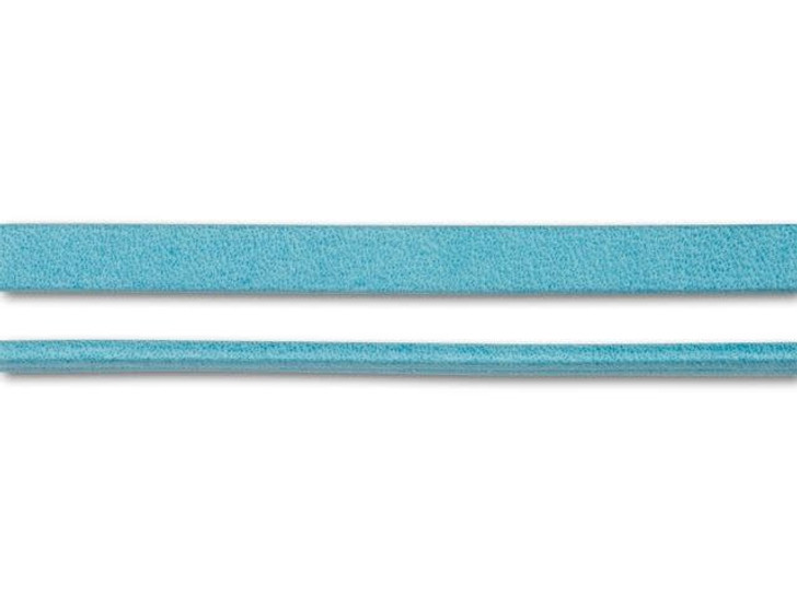 Regaliz 5mm Turquoise Arizona Flat Leather by the Inch Regaliz 5mm Turquoise Arizona Flat Leather by the Inch