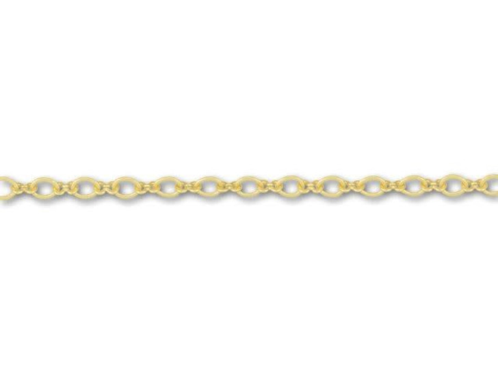 Satin Hamilton Gold-Plated 1+1 Infinity Link Chain by the Foot