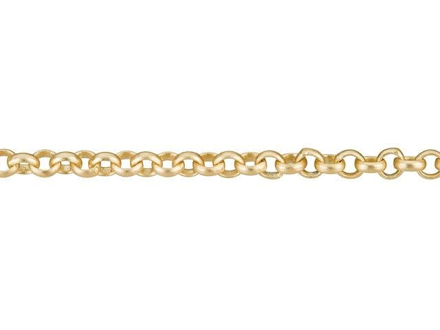 Satin Hamilton Gold-Plated 2mm Petite Rollo Chain by the Foot