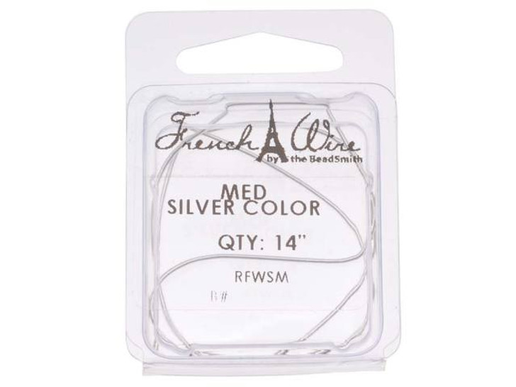 Silver Medium French Wire - For use with .9mm Thread and Finer