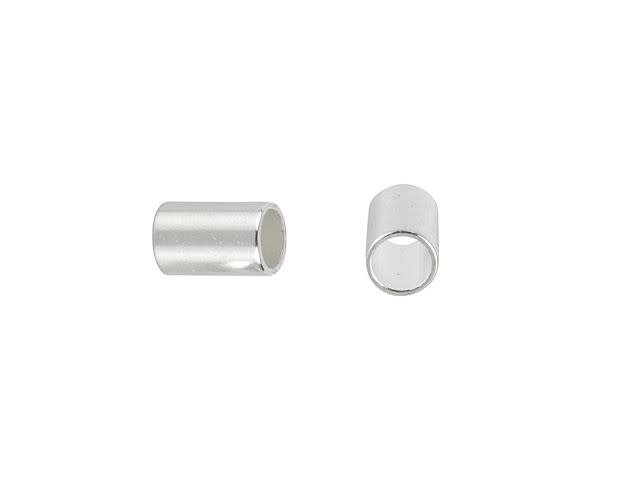 Silver-Plated 2 x 3mm Crimp Tube