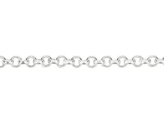 Silver-Plated 2mm Petite Rollo Chain by the Foot