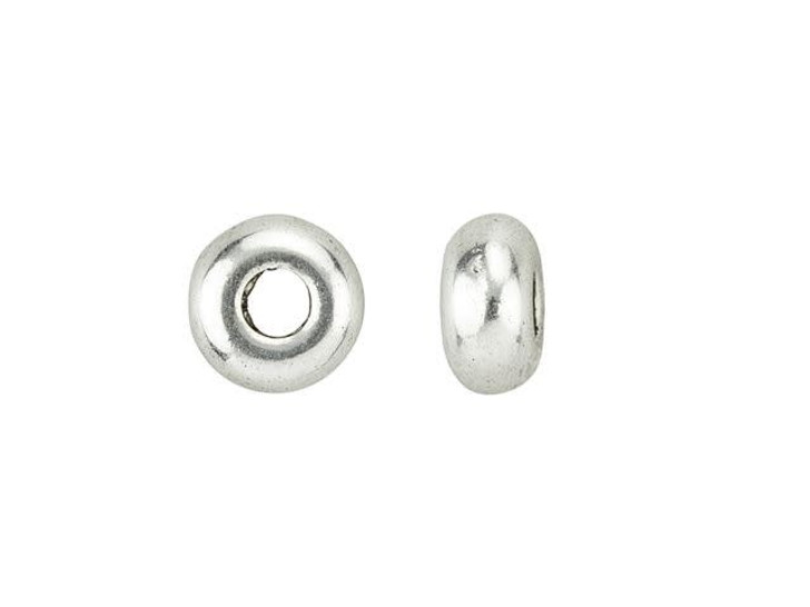 Silver-Plated Pewter 6mm Roundel Spacer Bead