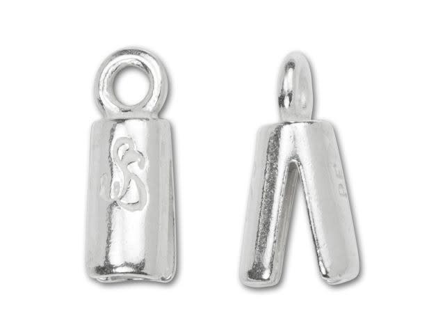 SilverSilk 5mm Silver-Plated Pewter End Cap