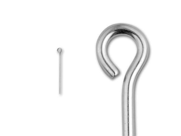 1-inch Eye Pin, 20 Gauge (Sterling Silver)