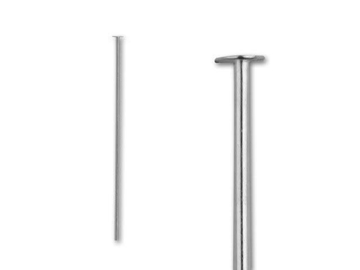 1-inch Head Pin, 24 Gauge (Sterling Silver)