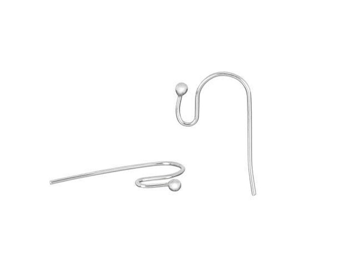 Stainless Steel Earwire with Ball End (1 Pair)