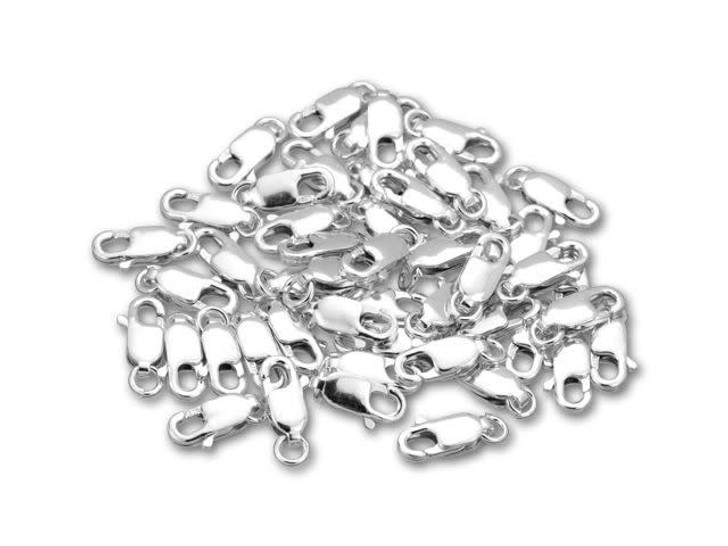 10pcs/Set Stainless Lobster Claw,Silver Lobster Clasp,Necklace