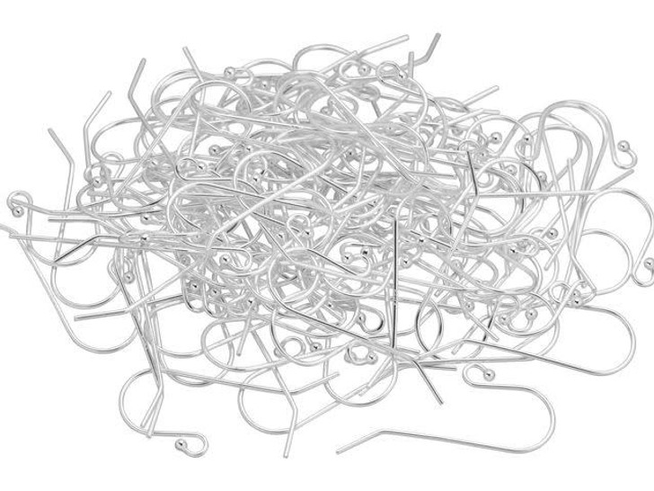 Artbeads Sterling Silver 12 x 25mm Earwire with Ball End, Pro Pack (50 Pairs)