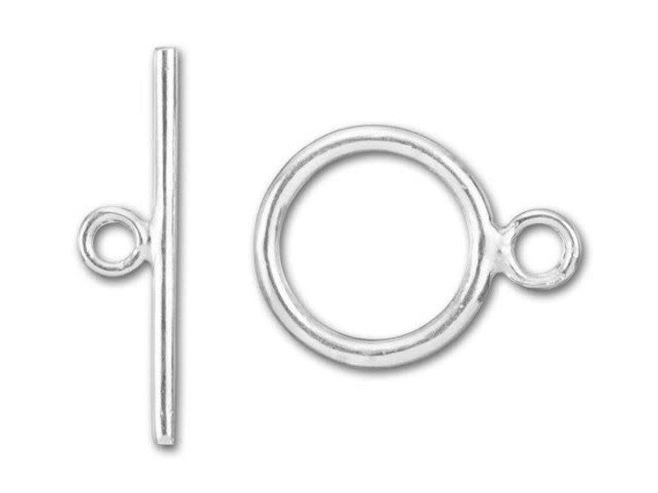 Sterling Silver 16mm Round Toggle Clasp