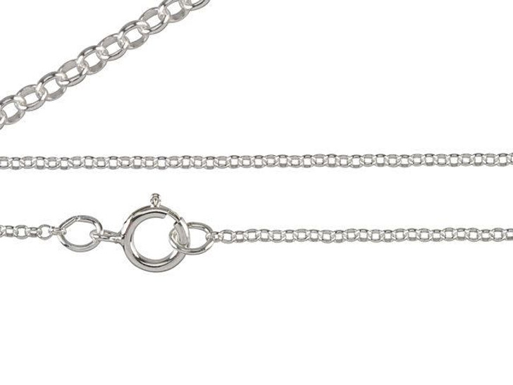 Sterling Silver 18-Inch Fine Cable Chain Necklace with Clasp
