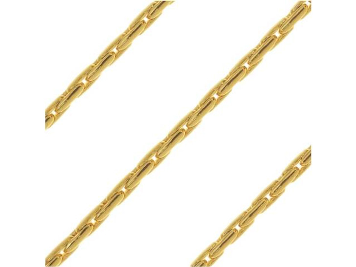 1mm Gold-Plated Brass Beading Chain by the Foot