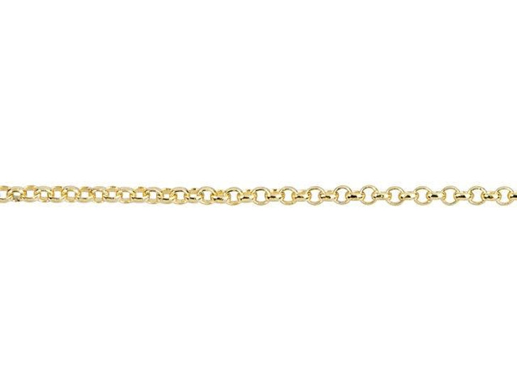 1mm Gold-Plated Brass Delicate Rolo Chain by the Foot 1mm Gold-Plated Brass Delicate Rolo Chain by the Foot