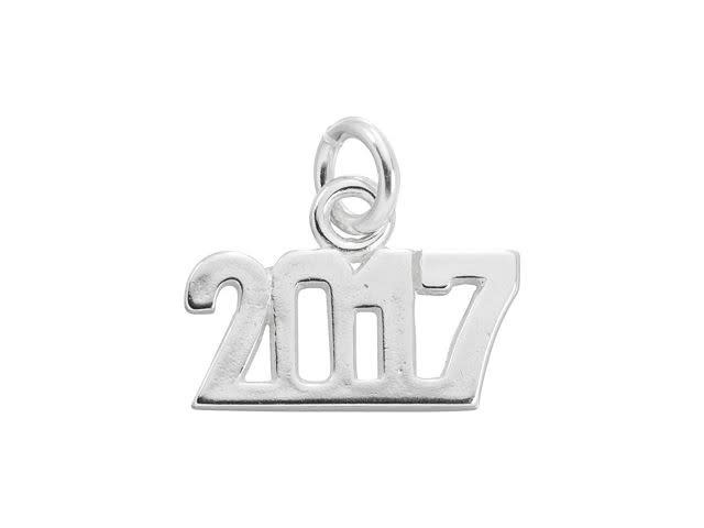 Sterling Silver 2017 Charm