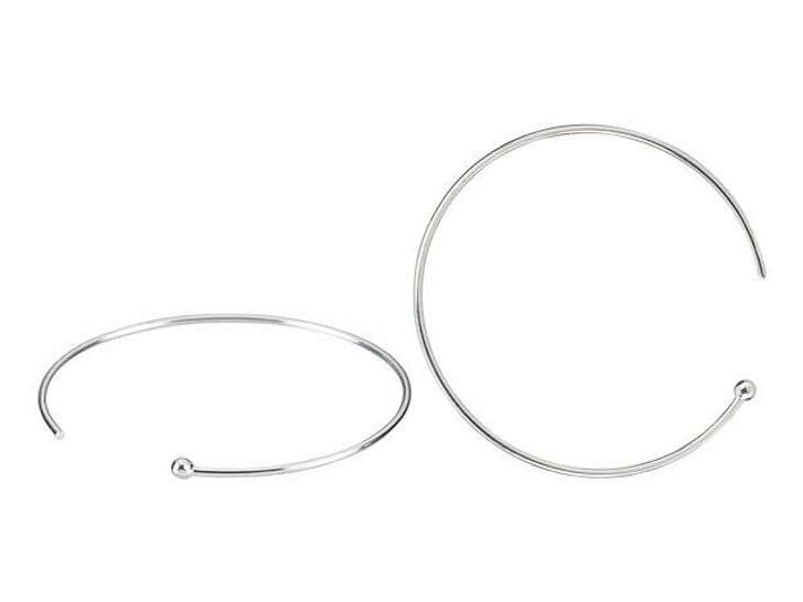 Sterling Silver 22 Gauge Ball End Round Ear Wire (1 Pair)