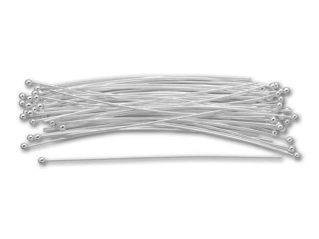 Artbeads Sterling Silver 2-Inch Ball-End Head Pin, 24 gauge Pro Pack (50 Pcs)