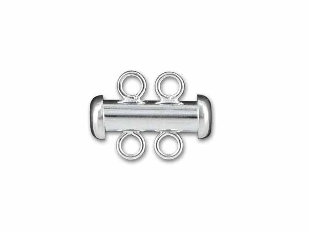 Sterling Silver 2-Ring Tube Clasp