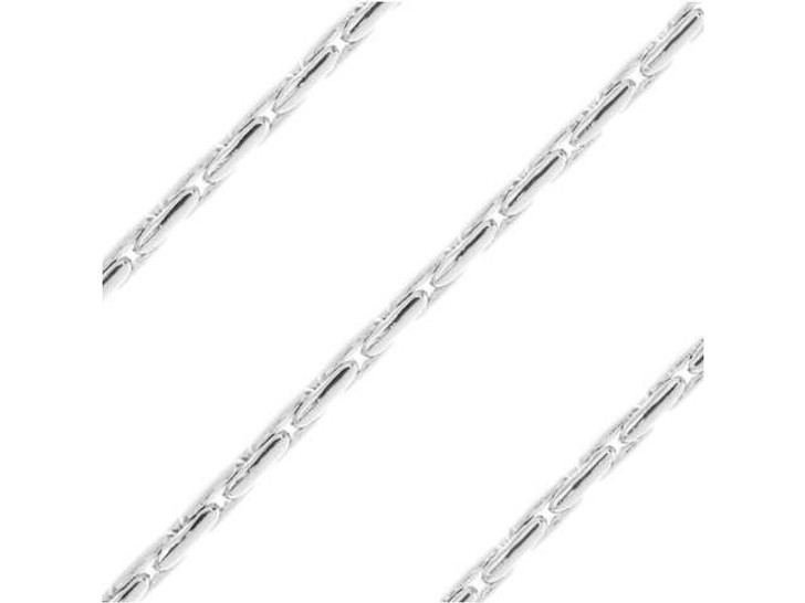1mm Silver-Plated Brass Beading Chain by the Foot