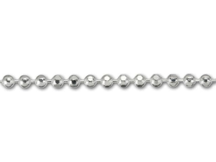 sterling silver diamond cut ball chain