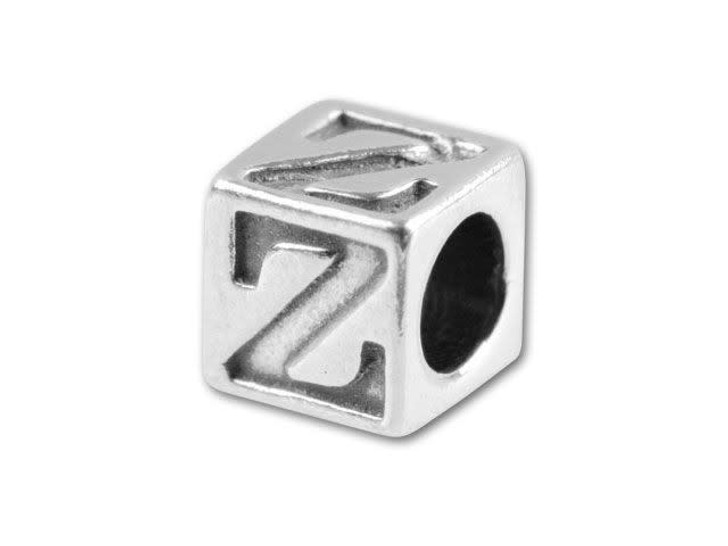 Sterling Silver 5.6mm Letter Bead - Z