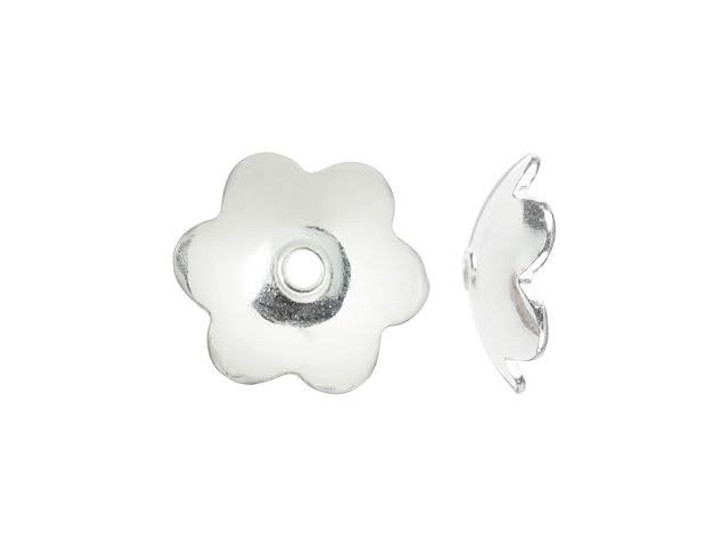 Sterling Silver 6mm Flower Bead Cap