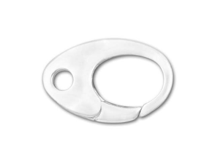 Sterling Silver 9x15mm Oval No-Trigger Clasp