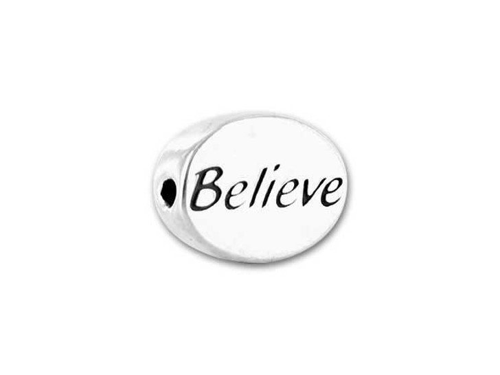 Sterling Silver Believe Message Bead
