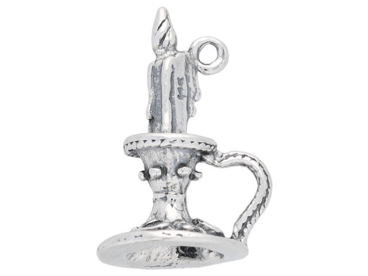 Artbeads Sterling Silver Candle Holder Charm