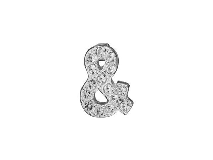 Sterling Silver Charm with Tube Bail - Ampersand (7mm)