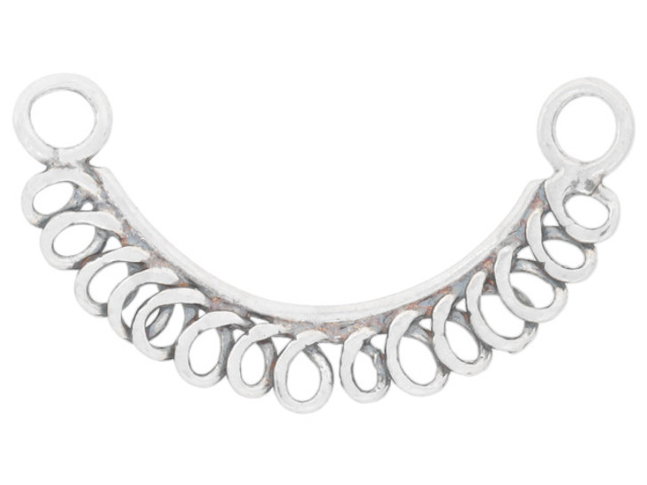 Artbeads Sterling Silver Crescent Link Pendant with 15 Loops