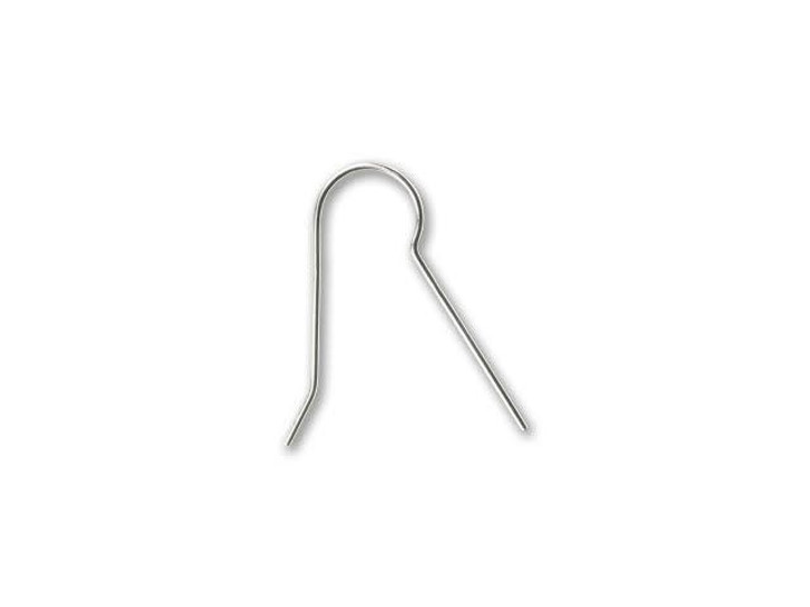 Sterling Silver Earwire No Loop, Long Blank (1 Pair)