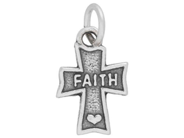 Sterling Silver Faith Cross Charm