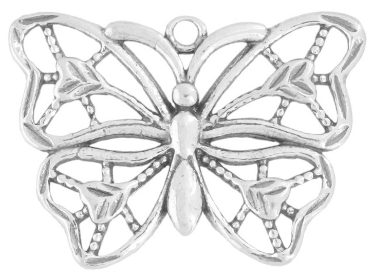 Artbeads Sterling Silver Fancy Butterfly Pendant