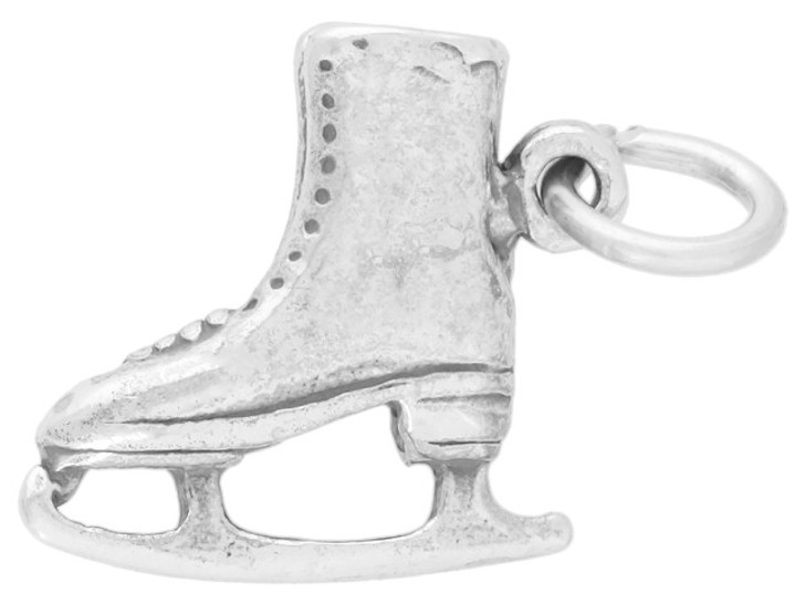 Sterling Silver Figure Skate Charm