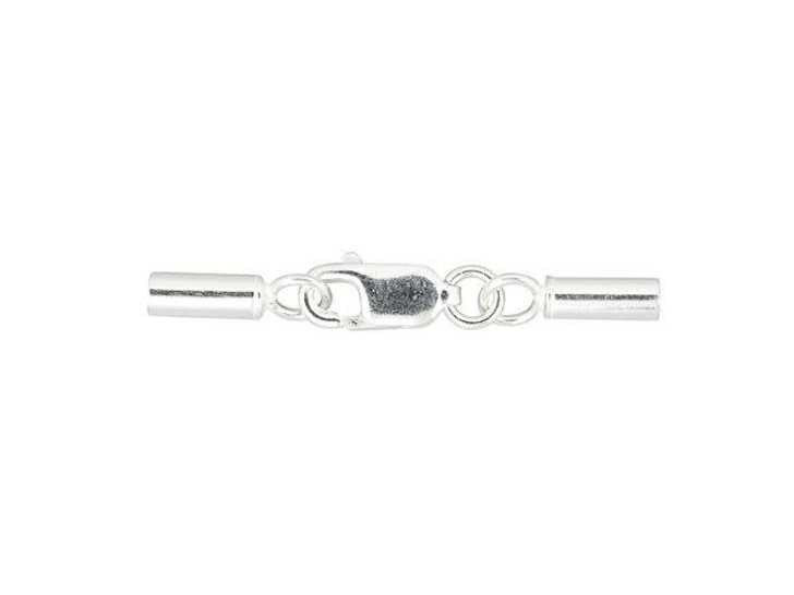 Sterling Silver Floater Clasp with Lobster Clasp and 2mm End Caps
