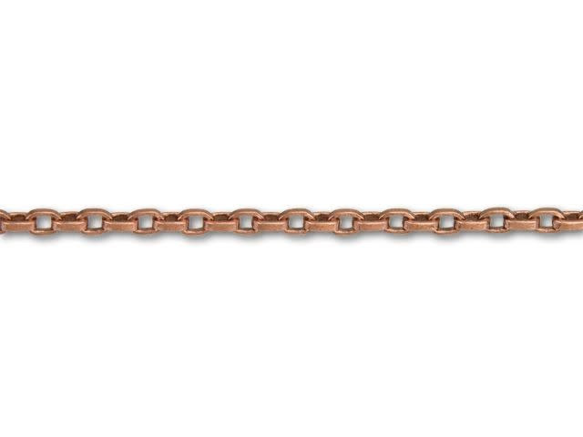 2.5x3.5mm Antique Copper-Plated Square Wire Cable Chain by the Foot
