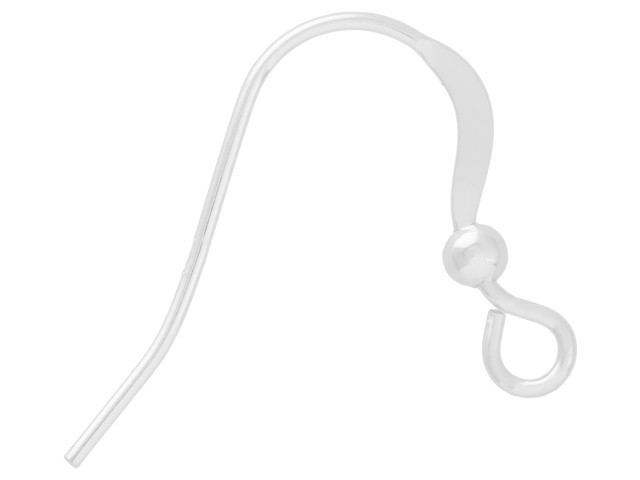 Sterling Silver French Hook Earwire with Ball (1 Pair)