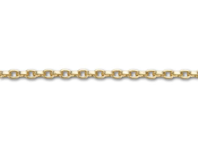 2.5x3.5mm Satin Hamilton Gold-Plated Square Wire Cable Chain by the Foot