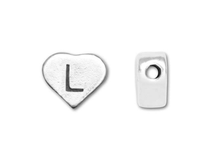 l letter in heart