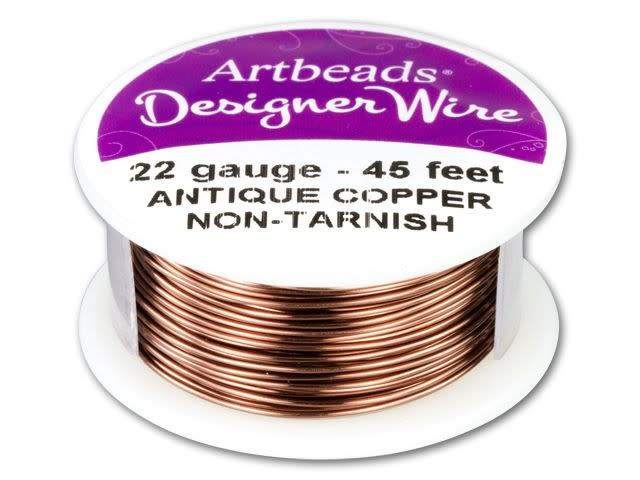 Artbeads Designer Wire - Antique Copper Non-Tarnish 22 Gauge (45 ft. spool)